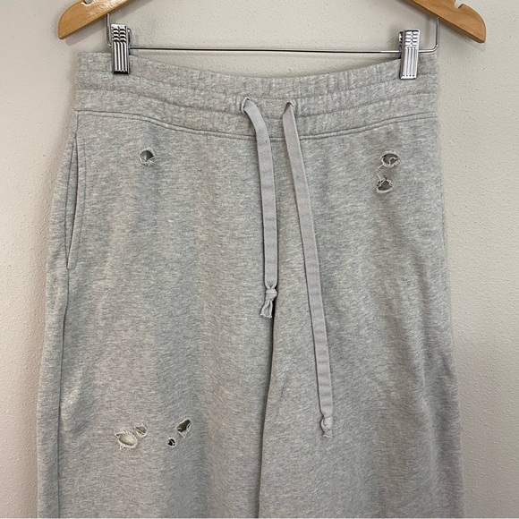 Aerie Wide Leg Fleece Skater‎ Sweatpants Gray Women’s Size Small Short - Picture 3 of 9